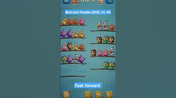 Bird sort Puzzle LEVEL 31-36 Use your brain 🧠 Fast-forward #shorts #short #gaming #puzzlegame