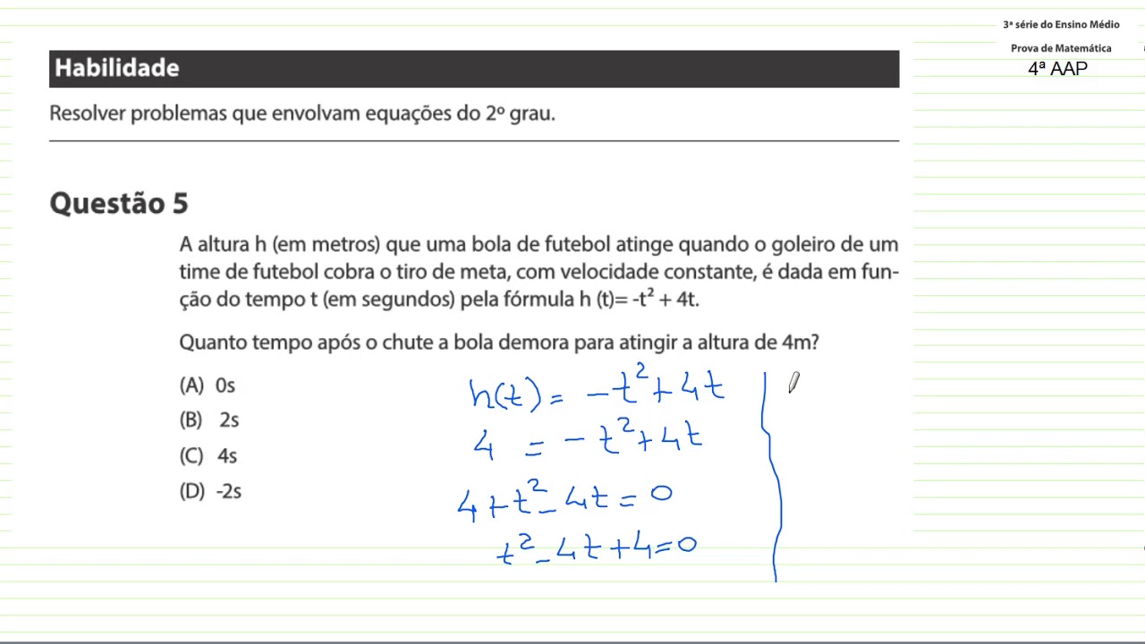 Questões Saresp Matematica 3 Ano Ensino Medio