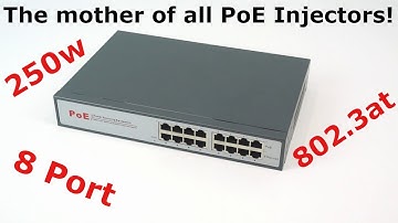 The Mother of all PoE Injectors - FS PI250A-8 - Review and Teardown