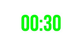 30 Second Countdown Timer - No Sound - Green Colour  #Short20 #30Second