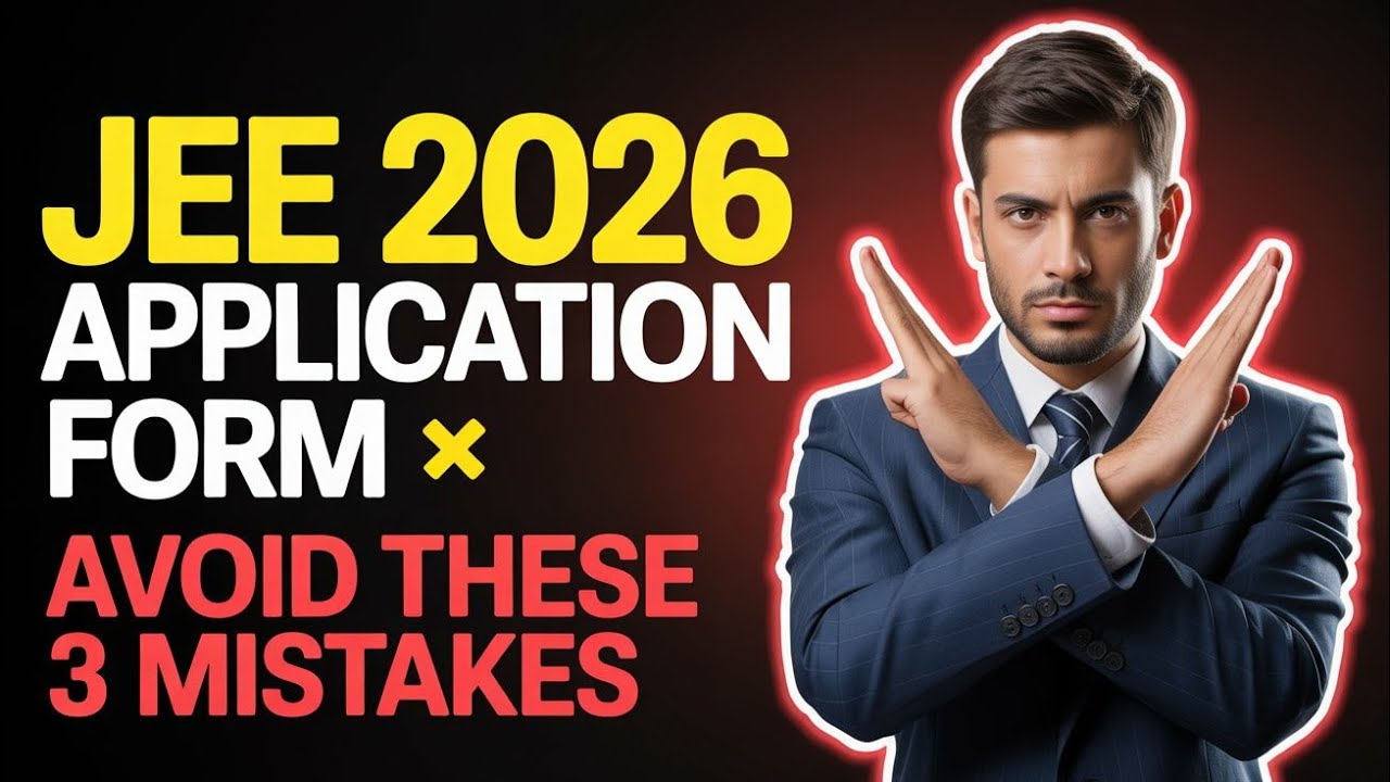 JEE 2026: Avoid these 3 mistakes while filling Application Form | JEE ...