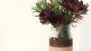 Create an Easy Woodgrain Jar - DIY Crafts - Guidecentral