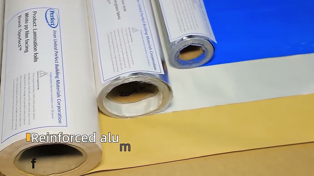 Aluminum foil /reinforced fiberglass/kraft paper backing FSK