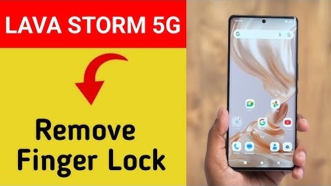 Lava storm 5G me fingerprint kaise hataye, how to remove fingerprint lock in Lava storm 5G