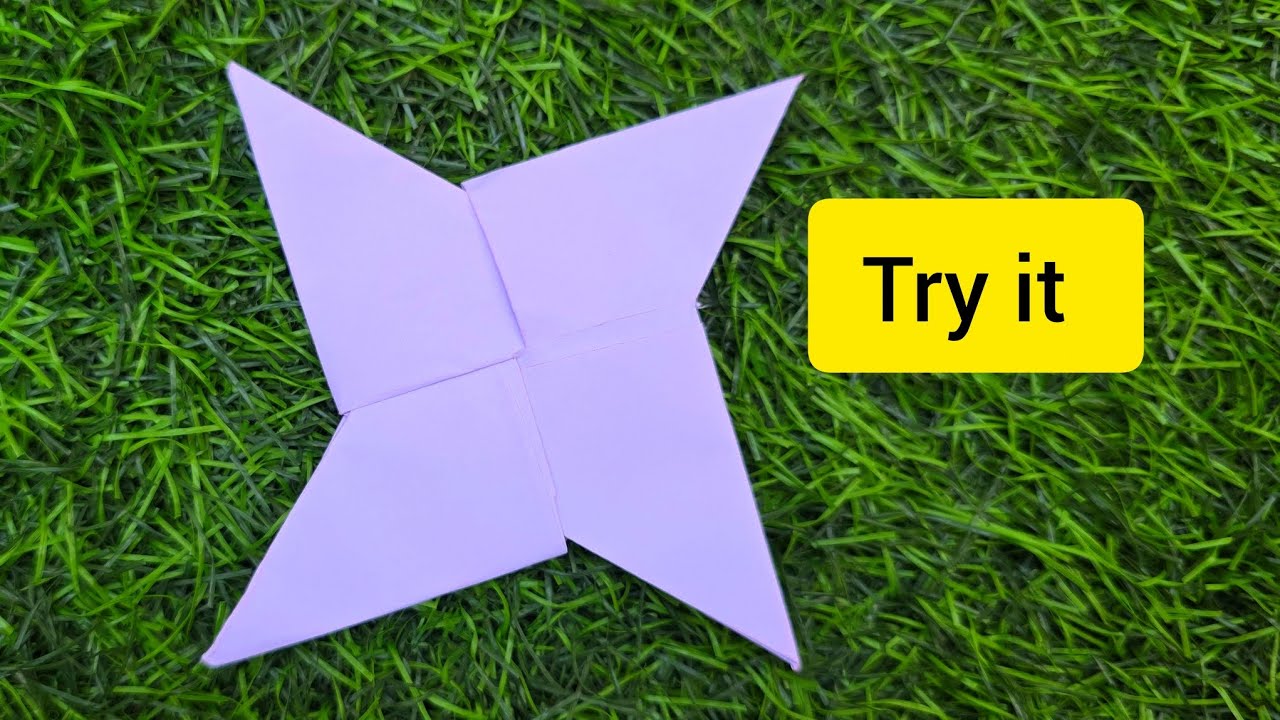 How To Make a Paper Ninja Star (Shuriken) - Origami part-2