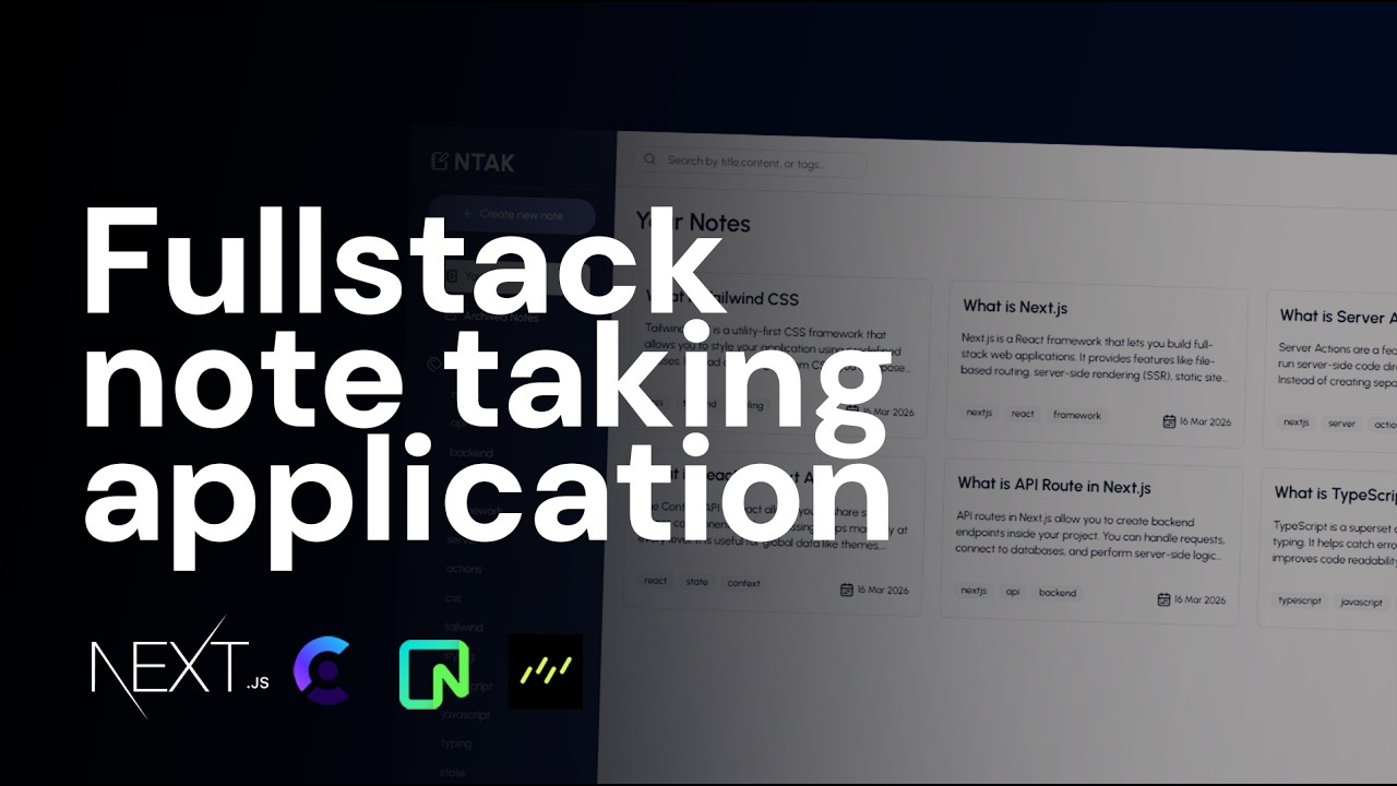 Build a Full-Stack Note-Taking Application Using Next.js, Clerk, Neon ...