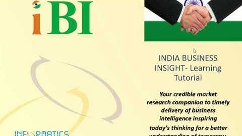 India Business Insight- Tutorials
