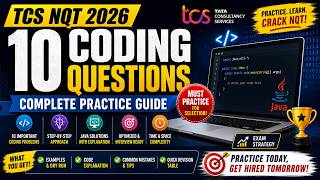 TCS NQT Coding Questions and Answers 2026 | Top 10 Coding Problems | Java Preparation Part 2 Java Mcqs Java Mcq S For Tcs Interview Learn Coding