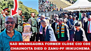 Sad🤯Mnangagwa's former Close CIO Cde Chaunoita Died & Zanu-PF Cabinet declared him a National Hero💔😥