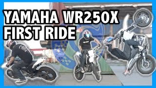 YAMAHA WR250X First Ride!! Supermoto Stunt! Motard モタード オフロード