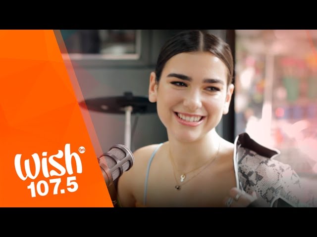 Dua Lipa performs Blow Your Mind LIVE on Wish 107.5 Bus class=