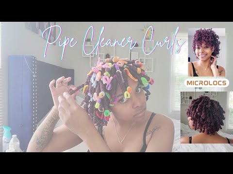 Pipe Cleaner Curls on DIY Microlocs, 4 Year Locaversary