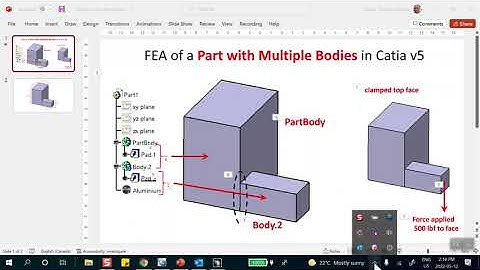 FEA Catia v5 Part made of several bodies Nader Zamani