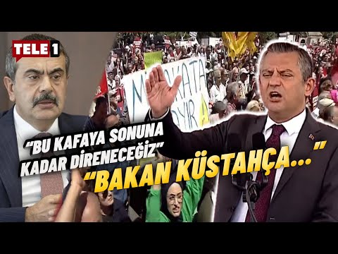 Özgür Özel anlattıkça öğretmenler yuhaladı, slogan attı: Yusuf Tekin istifa!