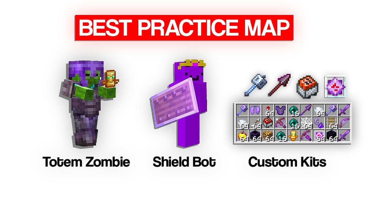 Mace Practice Map Minecraft Java Best PVP Practice Map For Mace, Spear, Cart & Crystal PVP in Minecraft ...