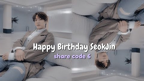 [share code 6]share 3 code basic.hpbd seokjinieღ🎂