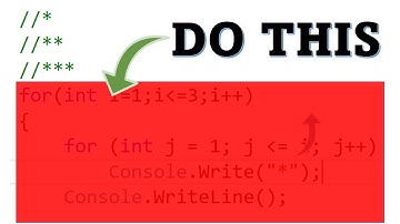 Print triangular asterisk arrangement with double for loops in C sharp