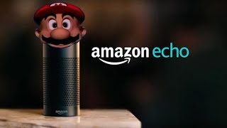 Amazon Echo Advert but with Mario Head