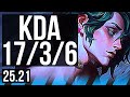 HWEI vs AHRI (MID) | 7 solo kills, Legendary, 44k DMG | EUW Master | 25.21
