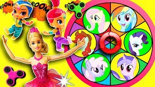 Ballerina Barbie My Little Pony Spin The Wheel Game! Fidget Spinners, Learn Colors & Blind Bags! screenshot 2