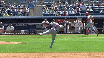 LAA@NYY: Nelson makes a barehanded play in the fifth