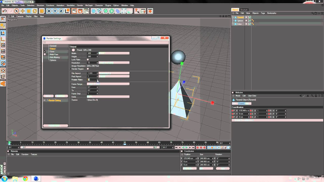 C4d R12 สอน Cinema4D R12 วัตถุเคลื่อนไหวและการRender - YouTube