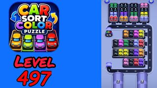 Car Sort Color Puzzle Level 497 Walkthrough