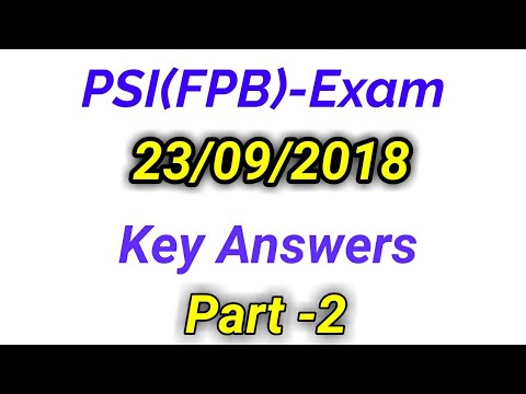 KARNATAKA  PSI FPB( 23/09/2018) KEY ANSWERS PART-2