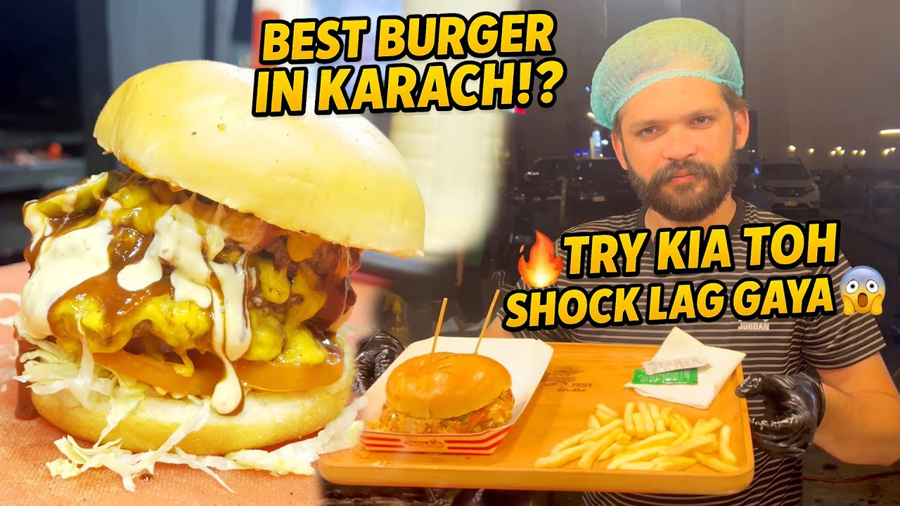 Charcoal Grill Beef Burger I Creek Walk Karachi I Food Cycle Pk