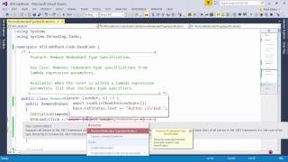 DevExpress CodeRush: Remove Redundant Type Specification