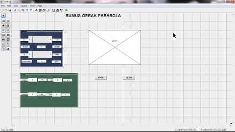 gerak parabola dengan slider MATLAB 2014