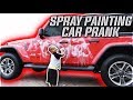 DJ SPRAY PAINTING MOMMY'S CAR PRANK!!