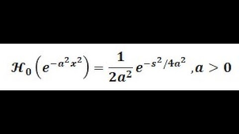 Hankel transform of order 0 | Exercise # 1.
