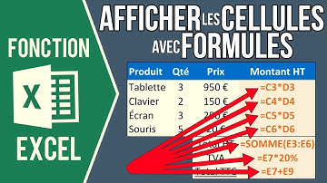 EXCEL - AFFICHER LES CELLULES QUI CONTIENNENT DES FORMULES (+ Afficher détail des formules en texte)