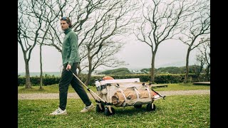 200L Collapsible Folding Beach Wagon Heavy Duty Utility Cart Extender All-Terrain Big Wheels