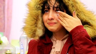 ماريا قحطان تجهش بالبكاء عند ابلاغها بموت عبدالله عند زيارتها للأطفال مرضى السرطان