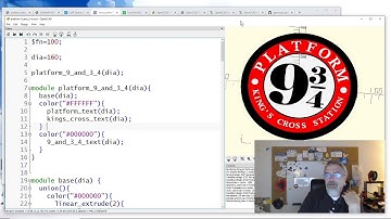 3D Printing:  Openscad design Harry Potter Platform 9-3/4 wifi