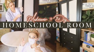 HOMESCHOOL ROOM MAKEOVER + DIY // Prep for Homeschool with me!