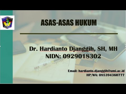 Asas Hukum II Pengantar Ilmu Hukum II Kuliah Online II FH-UMI