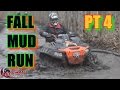 FALL MUD RUN PART 4...THE MUDDY TRAILS START! POLARIS HIGHLIFTER SCRAMBLER MAVERICK AND OTHERS