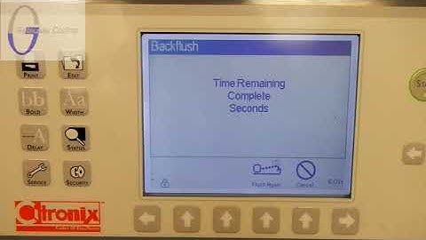 Citronix Backflush Procedure