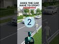 Pedestrian Crossing With No Crosswalk — Does the Car Stop? 🚶👀 #drivinglessons #DrivingTips #driving