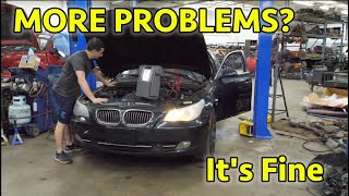 Inspection, Diag \& Repair On Auction Bought E61 BMW 535i Wagon! Its Mechanically Totaled? SO WHAT!