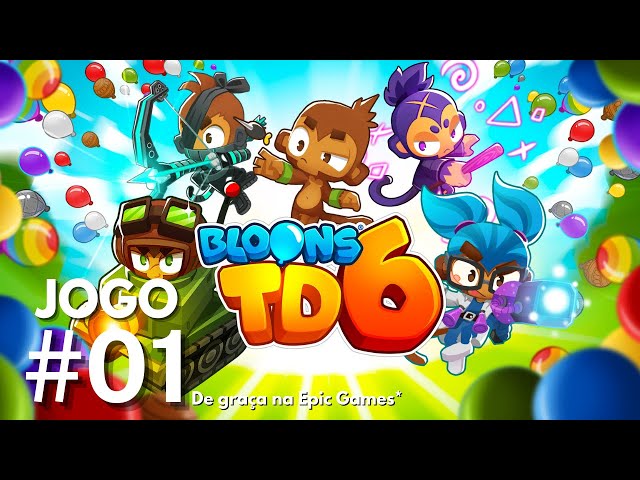 o jogo dos macaco que estoura balão - Jogos de Graça da Epic #01: Bloons  TD6 