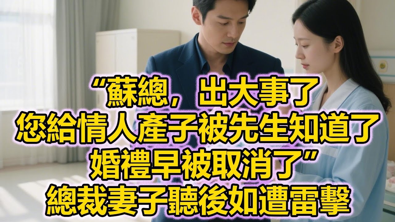 “蘇總，出大事了，您給情人產子被先生知道了，婚禮早被取消了”，總裁妻子聽後如遭雷擊