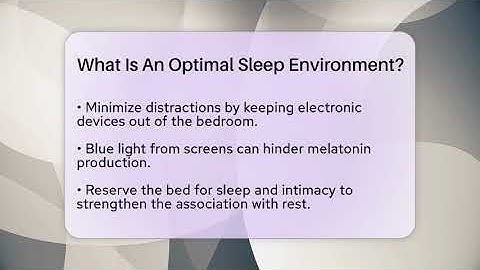 What Is An Optimal Sleep Environment? - Cognitive Therapy Hub