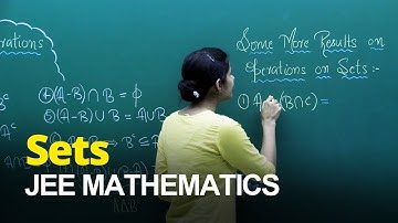 Algebra of Sets Mathematics 11th for JEE Main 2020 in English | Misostudy