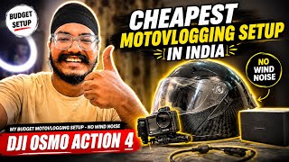 Cheapest Motovlogging Setup In India - DJI Osmo Action 4 | My Budget Moto Vlogging Setup All Details