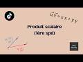 Produit scalaire (1ère spé) #mathematics #college #lycée #study #géométrie