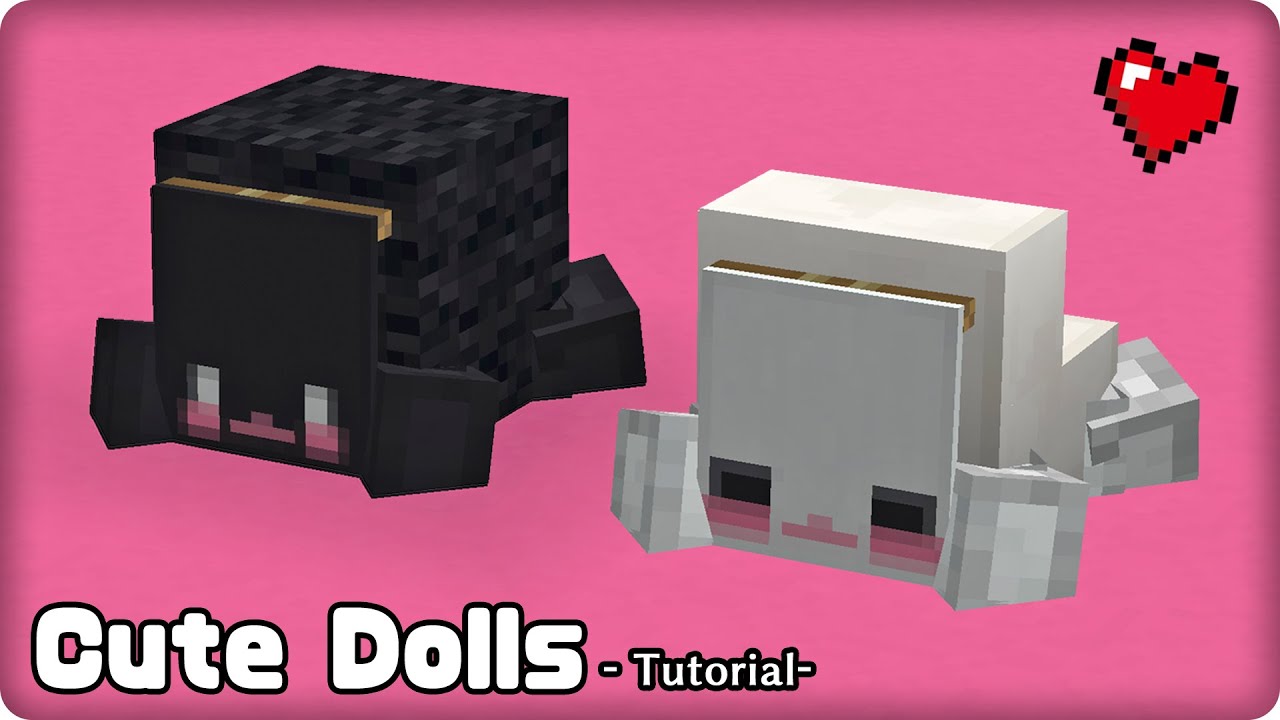 Minecraft Cute Dolls Tutorial How To Build In Minecraft Youtube Minecraft Designs Minecraft Tutorial Minecraft Projects